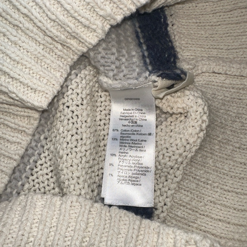 MADEWELL Sweater Women XS Striped Pullover Grandover Bobble Wool Alpaca - Picture 9 of 11